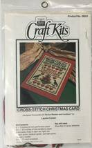 送料無料■ARTBOOK_OUTLET■51-053★未開封 刺繍 クロスステッチ クリスマス カード キット 糸付き BETTER HOMES CRAFT KITS Laurie Craven_画像2