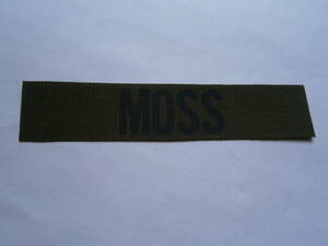 米軍実物ネームテープ　シルクスクリーン未使用　ナイロン生地 us army　moss