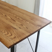 ダイニングテーブル 食卓テーブル テーブル テーブル単品 幅180cm 奥行き86cm 高さ70cm オーク 無垢材 木製 送料無料_画像6