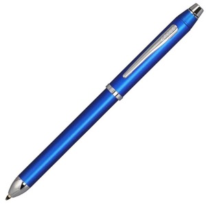 CROSS クロス テックスリー NAT0090-8ST メタリックブルー （油性 ボールペン黒＋赤＋シャープペンシル0.5mm） TECH3 マルチペン