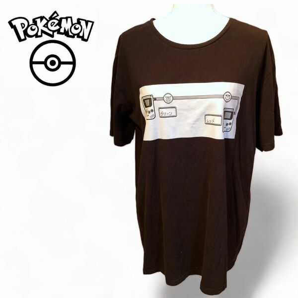 Pokemon ポケモン ビッグTシャツ 黒 ブラック ゆったり 半袖Tシャツ Tee Tシャツ