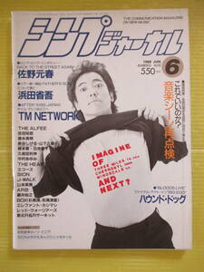 シンプジャーナル 1988年6月号 No.239 佐野元春 浜田省吾 エコーズ 辻仁成 エレファントカシマシ 宮本浩次 TMネットワーク