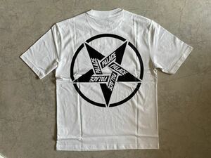 （L）未使用品 納品書付き 21AW palace CALM MOSHER T-SHIRT パレス palace skateboards バックプリントTシャツ Lサイズ White スター 星