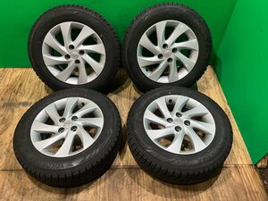 TOYOTA bB 純正 15インチ 6J +40 PCD100 4H 185/65R15 YOKOHAMA iceGUARD iG60 イボ付き バリ山 スタッドレス タイヤホイール 4本セット