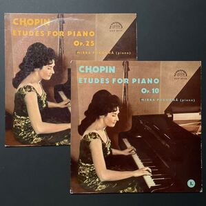 supraphon【超貴重10×2枚！ / フラット】＊ ミルカ・ポコルナのショパン 練習曲集 ＊ mirka pokorna chopin etudes for piano ポコルナー