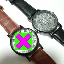 新品　未使用　スケルトン メンズ 腕時計　黒　ブラック アナログ ウォッチ デザイン レザー風 ストラップ　時計　レディース　腕時計　_画像3