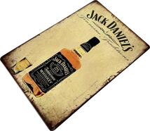 ジャックダニエル Jack Daniel's. フォト ブリキ看板 20cm×30cm アメリカン雑貨 サインボード サインプレート バー レストラン_画像2