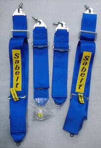  new goods Sabeltsa belt Harness saloon S 4 point type 433U CCS433SBUD blue right side official recognition torn 2021 stock equipped immediate payment 