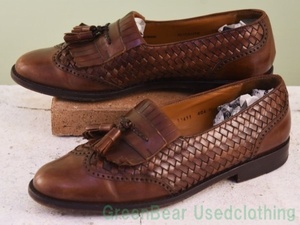 W710* Испания производства [Mezlan] Vintage кисточка Loafer хороший тест чай Brown мужской 9.5M 27.5cm