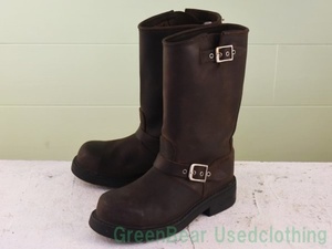 W726* men's [J.J.Leather] engineer boots is good taste tea Brown 25cm about 