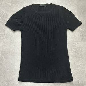  Prada PRADA short sleeves knitted / black tight Italy made 38