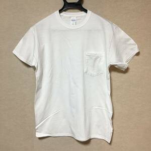 新品未使用 GILDAN ギルダン 半袖Tシャツ ポケット付き ホワイト 白 M