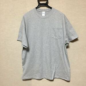 新品未使用 GILDAN ギルダン 半袖Tシャツ ポケット付き グレー 2XL