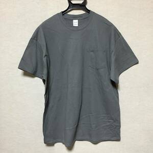 新品未使用 GILDAN ギルダン 半袖Tシャツ ポケット付き チャコールグレー 2XL