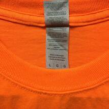 新品未使用 GILDAN ギルダン 半袖Tシャツ ポケット付き セーフティオレンジ L_画像4