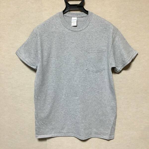 新品未使用 GILDAN ギルダン 半袖Tシャツ ポケット付き グレー M