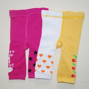 Last unused 70/80 colorful inset attaching spats / leggings 2 pair B cotton . Point ..