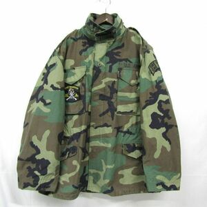 90s the US armed forces the truth thing size M-R U.S. ARMY 4th M-65 field jacket wood Land duck camouflage old clothes Vintage military 3AU0201