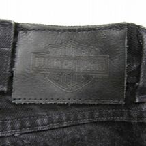 ビックサイズ W38 L32 HARLEY DAVIDSON ブラック デニム パンツ バギー メキシコ製 ハーレーダビッドソ 古着 ビンテージ 3AU1112_画像7