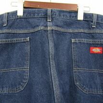 サイズ W44 L30 Dickies デニム パンツ ペインター ワーク ディッキーズ 古着 ビンテージ 3AU1808_画像7