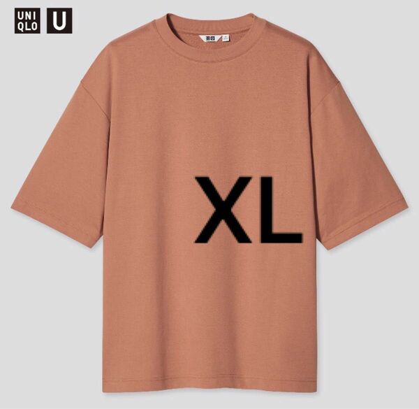 UNIQLO U エアリズムコットンオーバーサイズTシャツ オレンジ XL