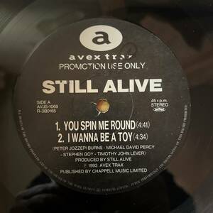 国内盤　プロモ　12“ Still Alive (6) Still Alive AVJS-1069