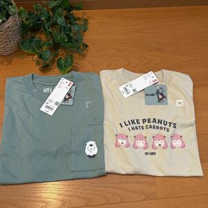 【新品即決】ユニクロ ×スパイファミリー半袖Tシャツ XSサイズ　2枚セット