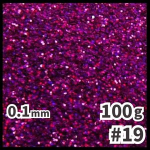 送料無料 0.1mm ラメパウダー 【100g】 パール塗装 レインボー ピンク系 No.19 ラメフレーク メール便