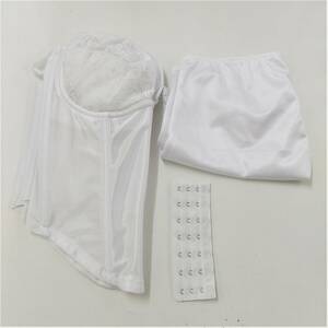 87-00636 [ outlet ] tu-hacci two Hatchback corset * shorts set LL size white 