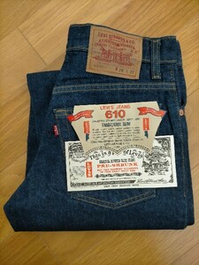  new goods dead stock 90s USA made Vintage 92 year Levi's 610-0217 Levi's slim tapered Denim pants W28L32 genuine navy blue * jeans 606