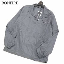 【新品 22SS】 BONFIRE ボンファイア 通年 軽量・撥水★ ナイロン プルオーバー ジャケット Sz.L　メンズ グレー アウトドア　I3T00719_7#O_画像1