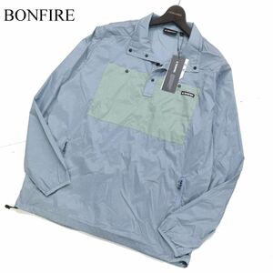 【新品 22SS】 BONFIRE ボンファイア 通年 軽量・撥水★ ナイロン プルオーバー ジャケット Sz.L　メンズ アウトドア 未使用　I3T00727_7#O