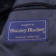 Stanley Blacker スタンリーブラッカー 通年 背抜き 金ボタン★ ブレザー ジャケット 紺ブレ Sz.96AB　メンズ ネイビー　I3T00950_8#O_画像6