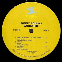 249264 SONNY ROLLINS / Worktime!(LP)_画像3