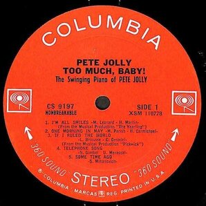 249254 PETE JOLLY / Too Much, Baby!: The Swinging Piano OF(LP)の画像3