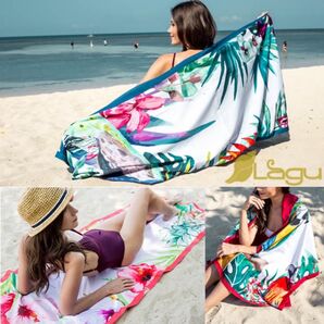 砂のつかないラグ ビーチ 海 ブランケット クイックドライ ビーチタオル ビーチブランケット 新品 未使用