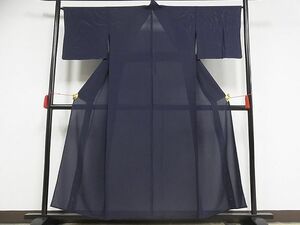 平和屋-こころ店■夏物　色無地　絽　深紫色　着丈154cm　裄丈66cm　正絹　逸品　未使用　B-np6261