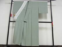 平和屋-こころ店■夏物　色無地　絽　蕎麦切色 　着丈148.5cm　裄丈63cm　正絹　逸品　B-ph6144_画像2