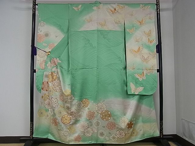 平和屋1□豪華振袖駒刺繍立波花蝶文暈し染め金彩逸品dy60 | JChere雅虎