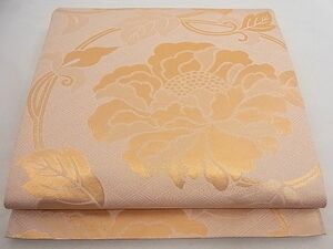 平和屋-こころ店■全通柄　本袋帯　花唐草文　金糸　正絹　逸品　B-cy4920