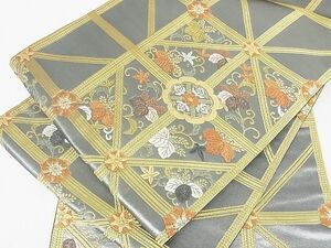 平和屋2■六通柄袋帯　天井花唐草文　金銀糸　逸品　sf1532