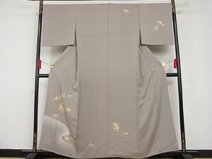 平和屋-こころ店■訪問着　若松文　金彩　着丈156.5cm　裄丈68cm　正絹　逸品　A-br5021