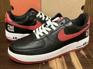 04年製 日本未発売 NIKE AIR FORCE 1 CHICAGO CHI TOWN ナイキ エアフォース シカゴ タウン AF1【306353-061】BLACK RED 黒×赤 US11