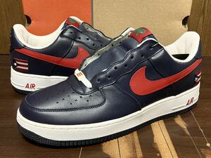 04年製 NIKE AIR FORCE 1 PUERTO RICO 5 ナイキ エアフォース プエルトリコ 5 AF1【306353-461】国旗 刺繍 ネイビー レッド 紺×赤 US11