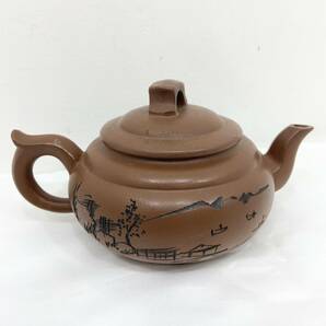 中国茶器 急須 2個セット 木魚石 骨董品 朱泥 煎茶道具 陶器 (E994)の画像7