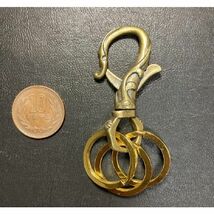 Brass 真鍮 キーリング　キーホルダー 回転カン キーフック キーチェーン 3-2_画像5