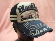 横浜最新 BlackRebel♪魅惑のメッシュキャップ 青 メンズレディース 送料300円帽子野球帽6_画像3