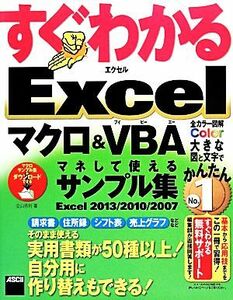 すぐわかるＥｘｃｅｌマクロ＆ＶＢＡマネして使えるサンプル集 Ｅｘｃｅｌ２０１３／２０１０／２００７／立山秀利(著者)