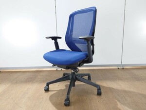 【送料無料】オカムラ シルフィー ブルー ハイバック 稼動肘 事務 椅子 オフィスチェア 高級 椅子 メッシュ C685XS-FMP3 中古 17