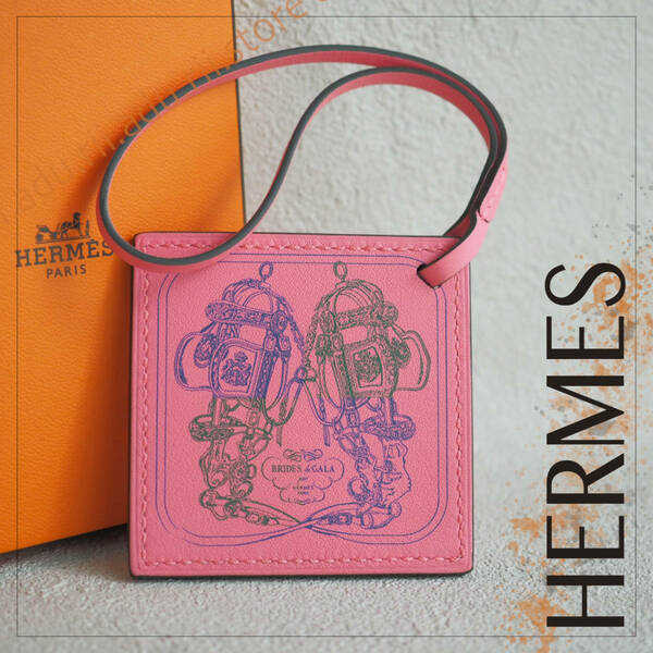 未使用極美品★ エルメス HERMES カレナノ ローズエテ バッグチャーム BRIDESDEGARA ブリッドドゥガラ ヴォースイフ ブランド レディース